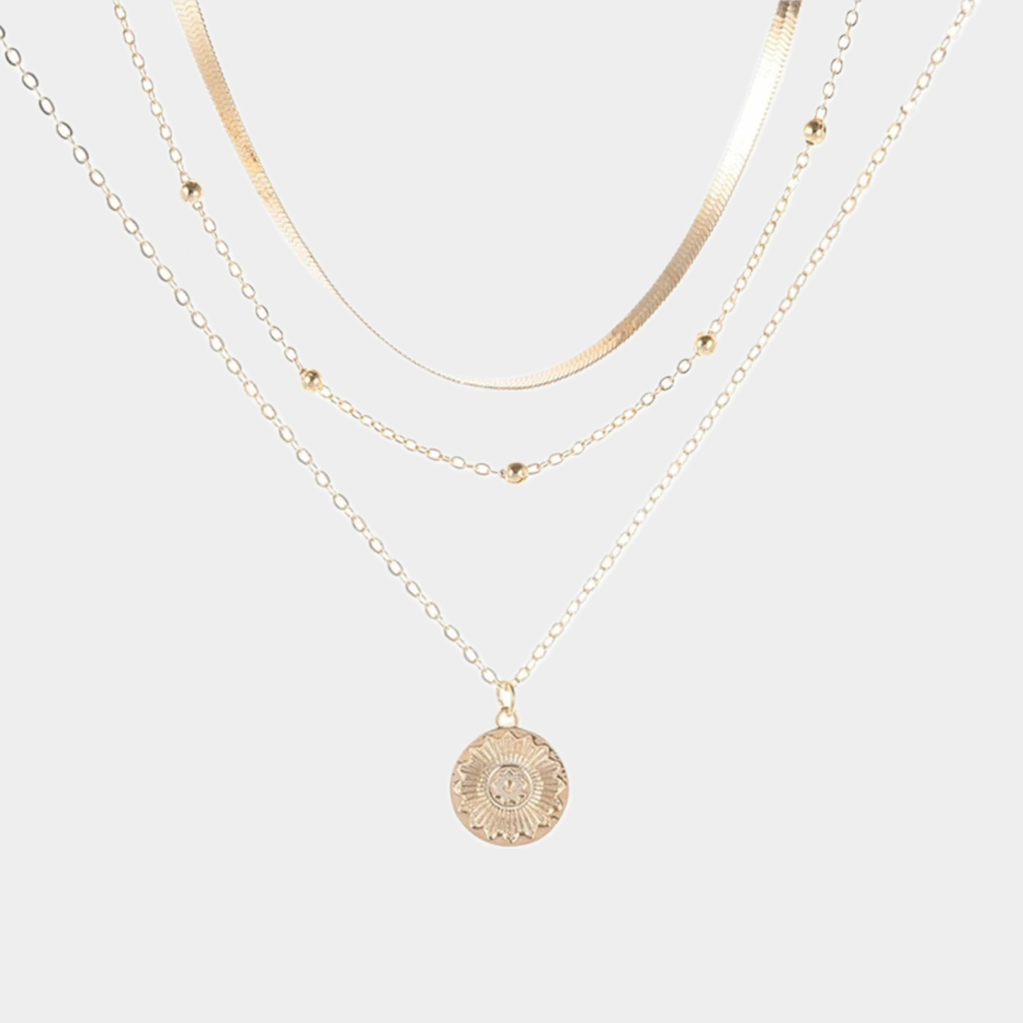 Collar Moneda oro rosa