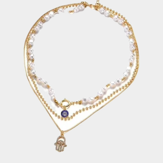 Collar mano Fatima y ojo turco