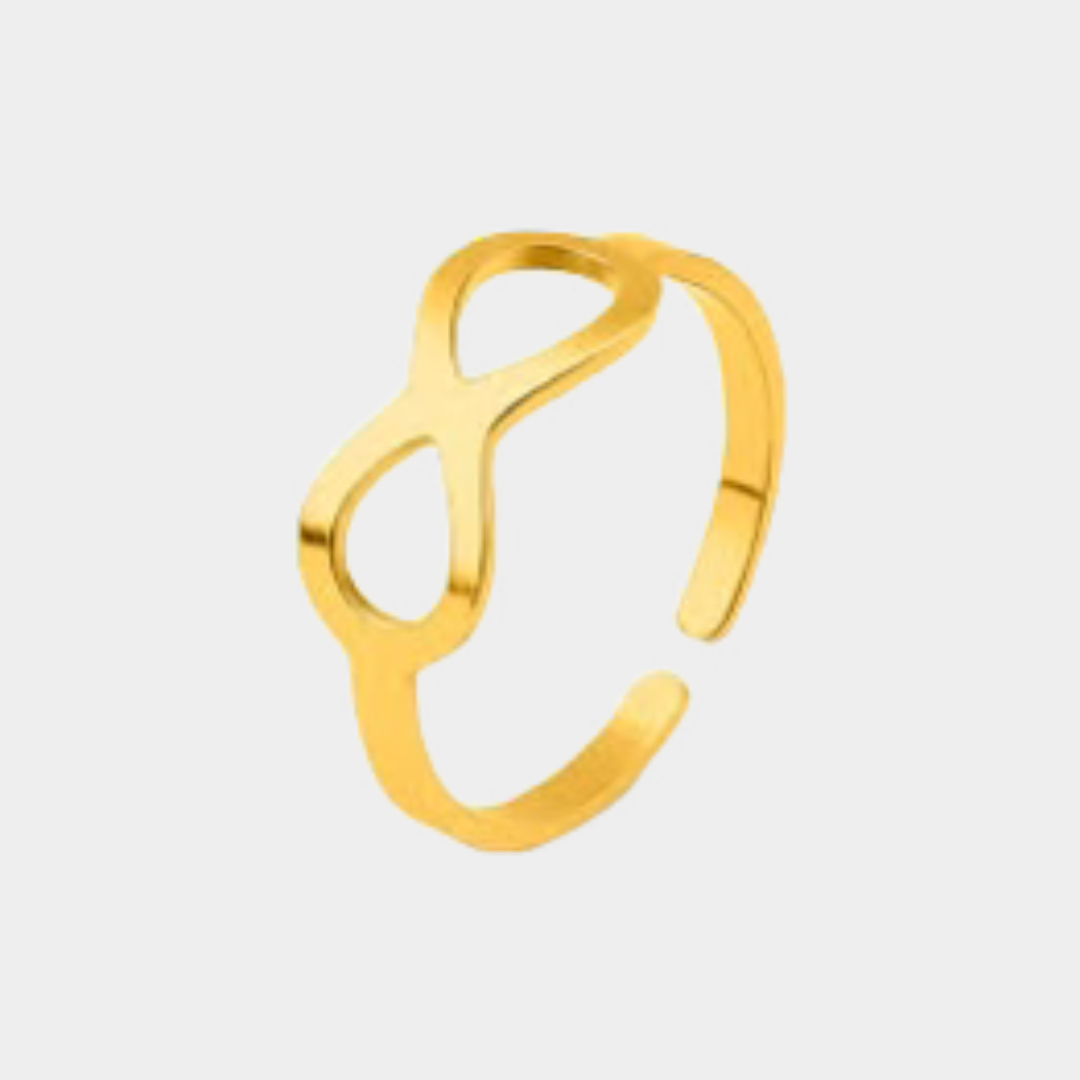 Anillo de infinito dorado
