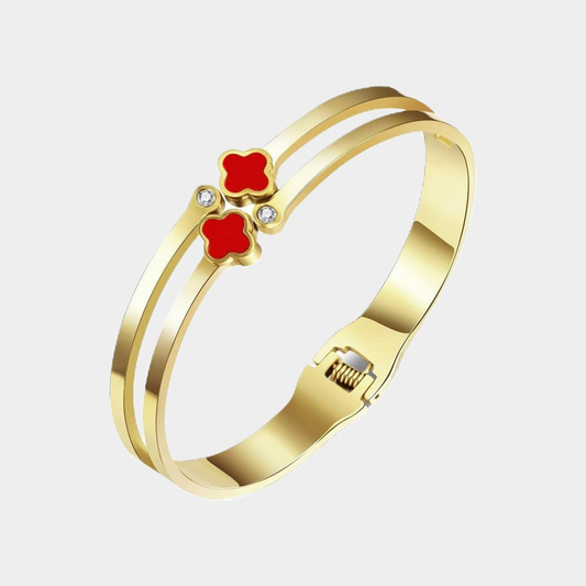 Brazalete VC doble trébol rojo