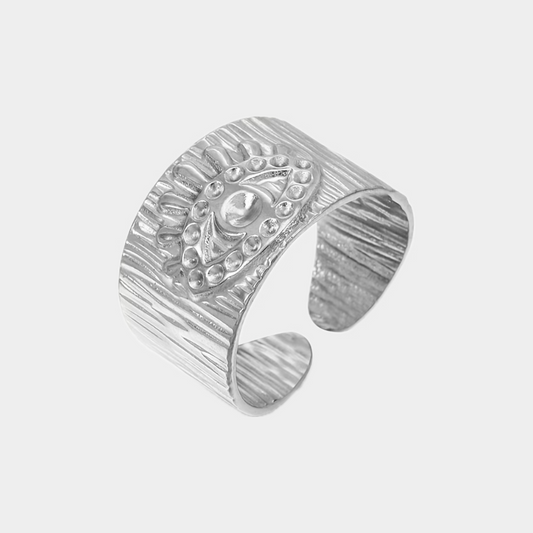 Anillo ojo Griego plateado