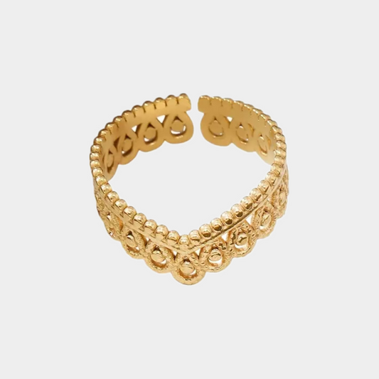 Anillo dorado corona
