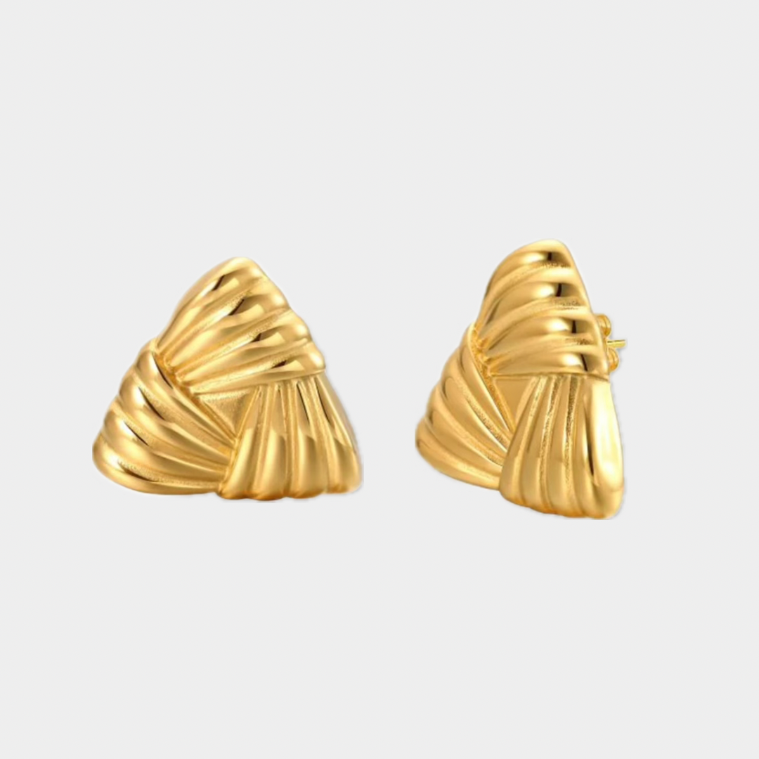 Arete caracol dorado