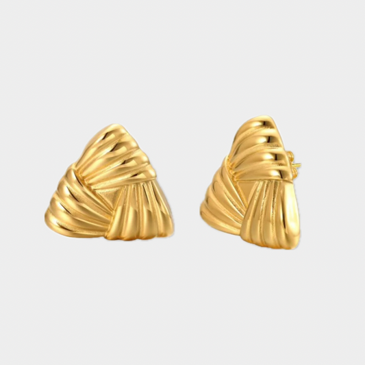 Arete caracol dorado