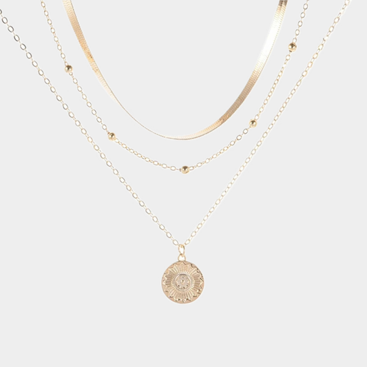 Collar Moneda oro rosa